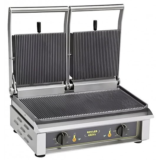 Contact Grill Panini double Rainuré MAJESTIC 4kW Triphasé