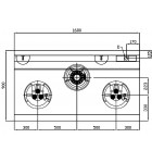 Fourneau wok Gaz 4 feux puissance 56Kw - NAYATI - Restauration  professionnelle - NGWR 18-90 