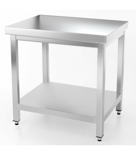 Table Inox Centrale + Étagere Basse P 700 L 1000 mm - TCEG710