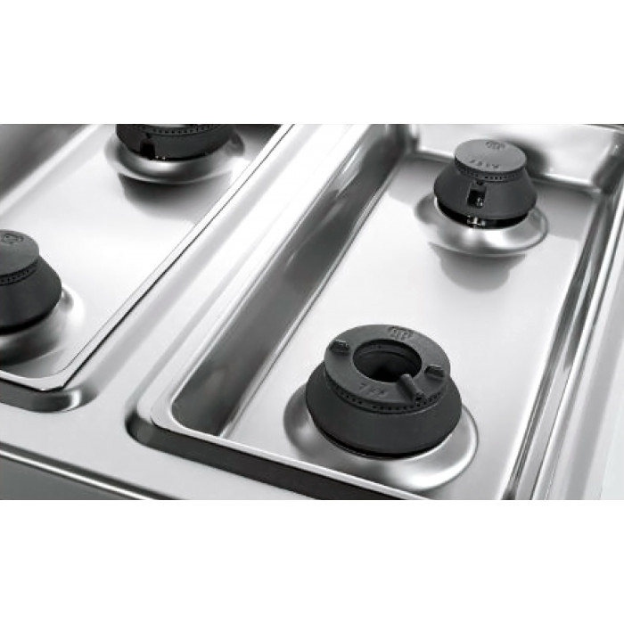 Premium cuisinière - 4 brûleurs - unité double - profondeur 90 cm - gaz  incl four électrique - Maxima
