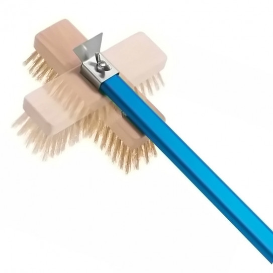 Big rotating head oven brush with brass bristles